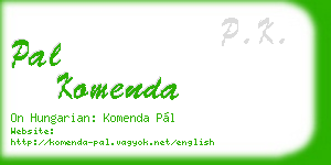 pal komenda business card