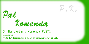 pal komenda business card
